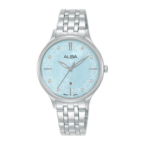 Alba Light Blue MOP Patterned Dial - AH7CR9X1 - KRISHNA WATCH COMPANY