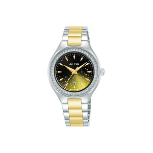 Alba Celestia Black-Gold Dial Watch AH7ET7X1 - KRISHNA WATCH COMPANY