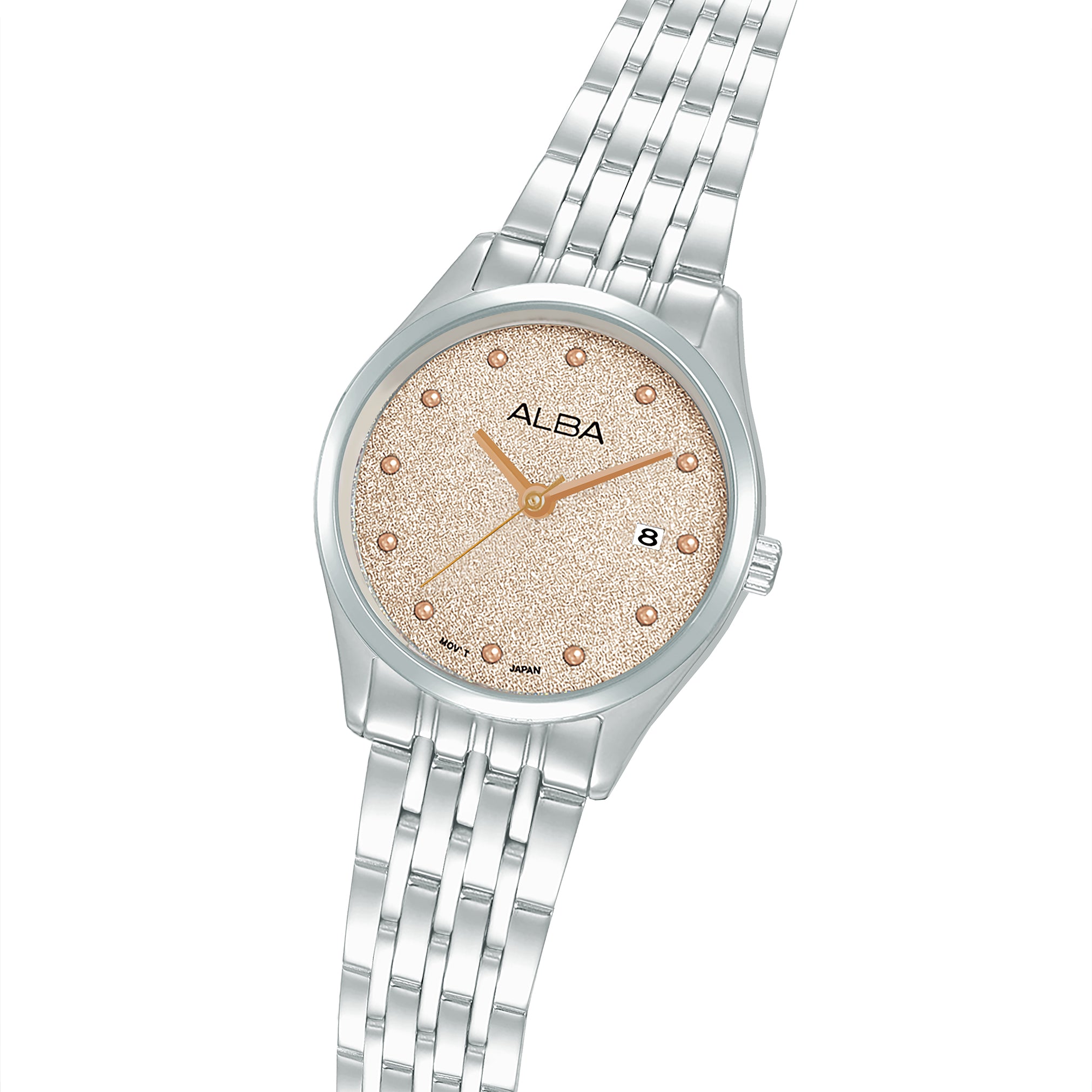 Alba Women Sparkling Champagne Shimmer Dial Watch AH7EY9X1 - KRISHNA WATCH COMPANY