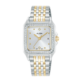 ALBA Crystal Square Silver Dial Analog Women's Watch AH7FE7X1