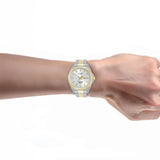 ALBA Gold-Tone Fluted Bezel Automatic Watch AL4784X1 - KRISHNA WATCH COMPANY