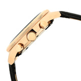 Alba Blue Patterned Dial Chronograph In Leather Strap - AM3960X1