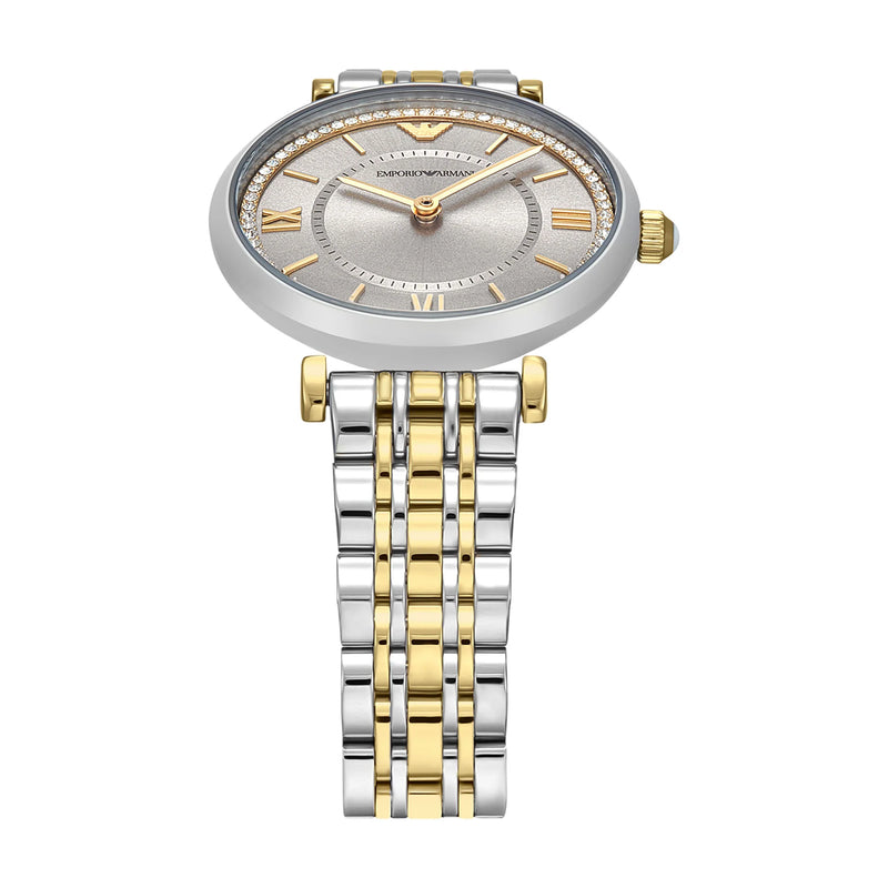 Emporio Armani Two-Tone Stainless Steel Brown Dial Watch - AR11702