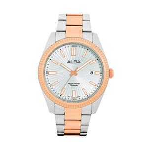 ALBA Silver White Patterned Dial Watch - AS9S62X1 - KRISHNA WATCH COMPANY