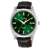 Alba Forest Green Dial With Leather Strap AS9V29X1