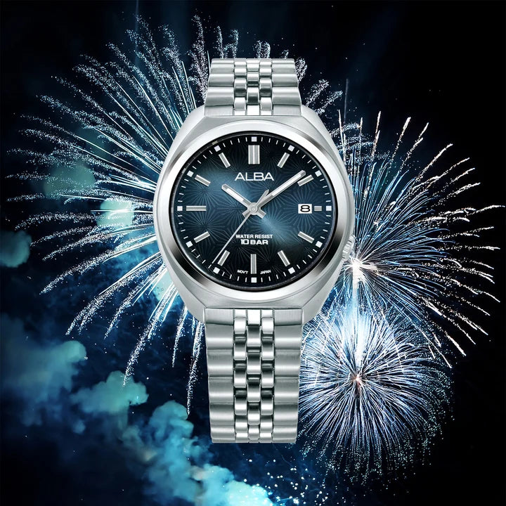 ALBA Signature Blue Gradiation Dial Quartz Watch AS9W33X1