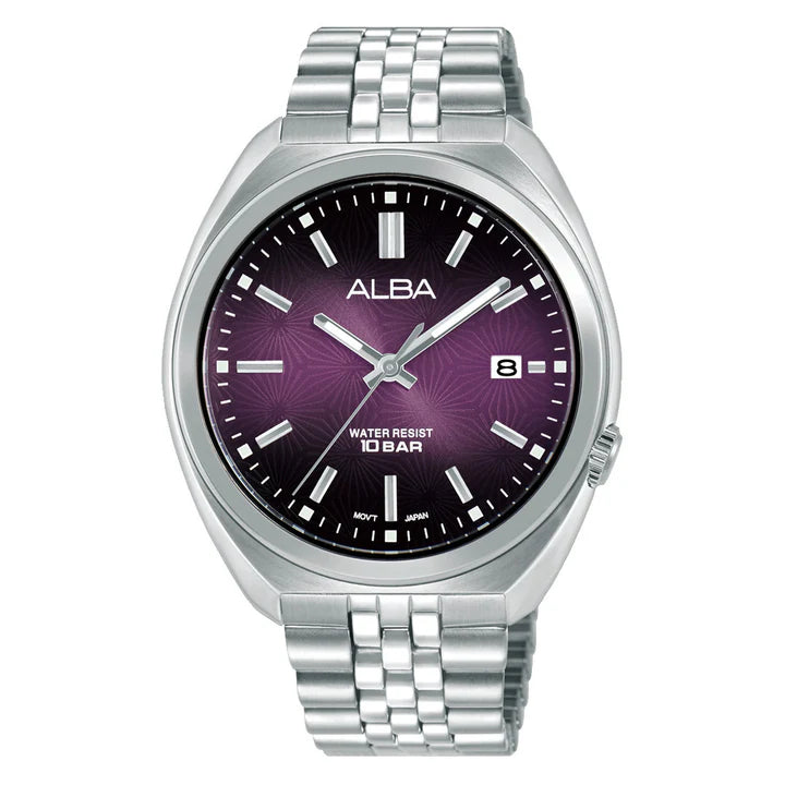 ALBA Signature Purple Gradation Dial Quartz Watch AS9W37X1