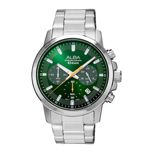 Alba Emerald Green Dial Chronograph - AT3J53X1 - KRISHNA WATCH COMPANY