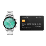 ALBA Contemporary Mint Green Dial Chronograph Watch - AT3J83X1