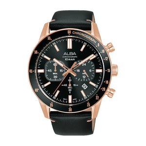ALBA Contenmporary Onyx Black Dial Chronograph Watch AT3J84X1 - KRISHNA WATCH COMPANY