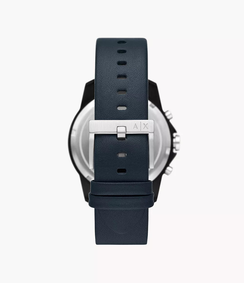Armani Exchange Chronograph Blue Leather Watch AX1744 - KRISHNA WATCH COMPANY