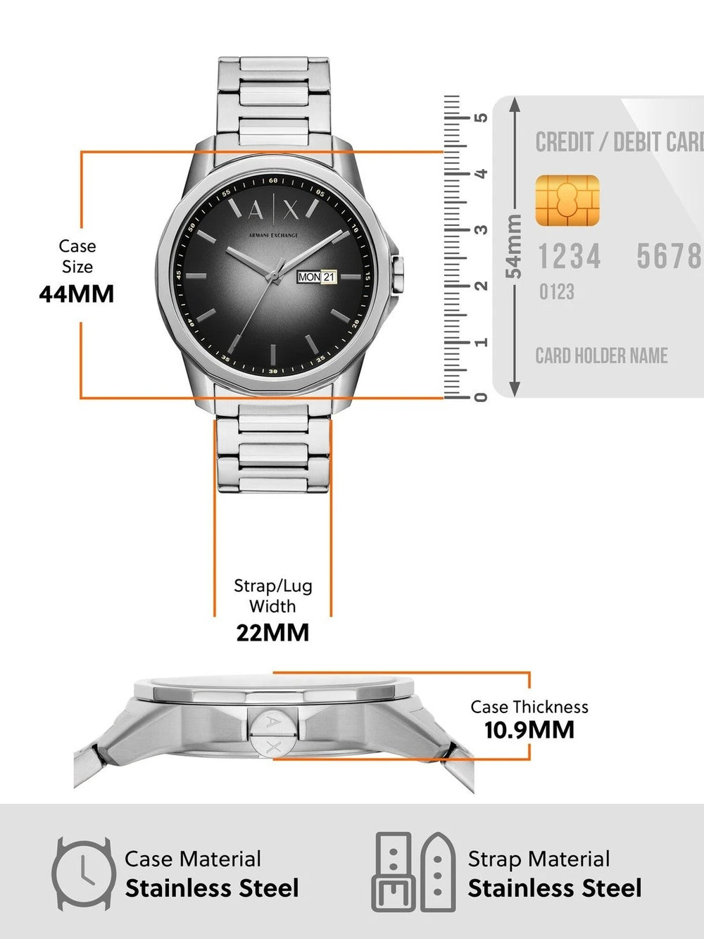 Armani Exchange Silver Watch - AX1764 - KRISHNA WATCH COMPANY