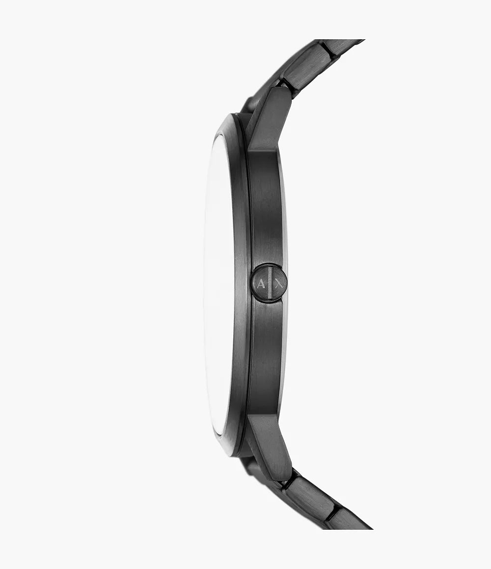 Armani Exchange Two-Hand Black Stainless Steel Watch AX2872