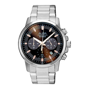 ALBA Hickory Brown Dial Chronograph AT3J51X1 - KRISHNA WATCH COMPANY
