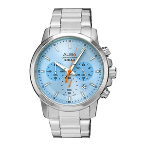 ALBA Sky Blue Dial Chronograph AT3J59X1 - KRISHNA WATCH COMPANY