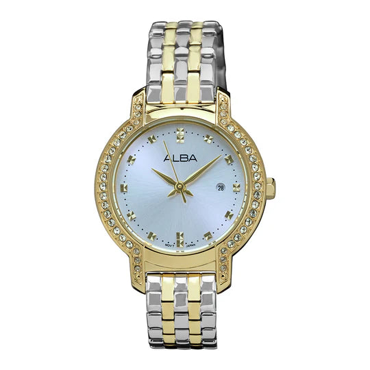 Alba Gold  Case Encrusted With Crystals-AH7CM2X1