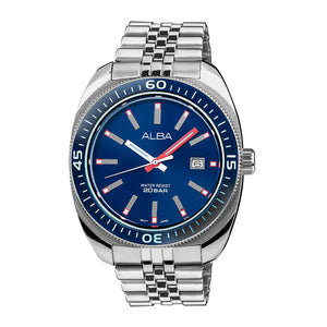 ALBA Blue Dial Quartz Watch For Men AS9T79X1 - KRISHNA WATCH COMPANY