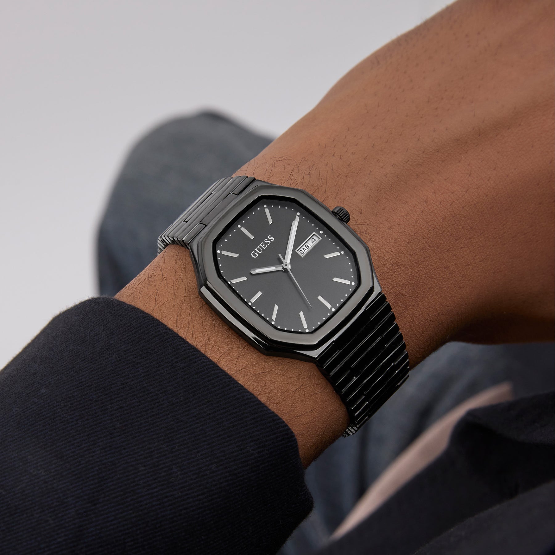 Guess Oliver Black Rectangle Quartz Men Watch - GW0978G4