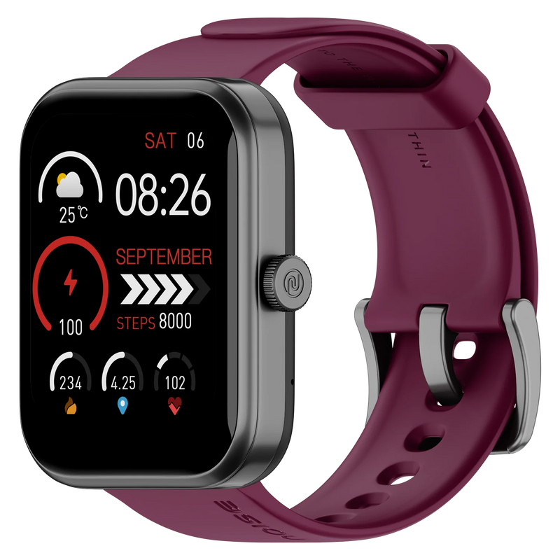 Noise ColorFit Pulse Grand 3 Smartwatch - Deep Wine