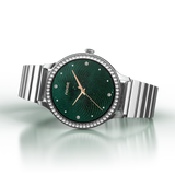 Noise Diva Araya Smartwatch for Women with AMOLED Display (850 Nits), 60 Precision-Set Crystals, Cycle Tracking, Skin Temperature, SOS with Live Location, 100+ Watch Faces - Iconic Silver
