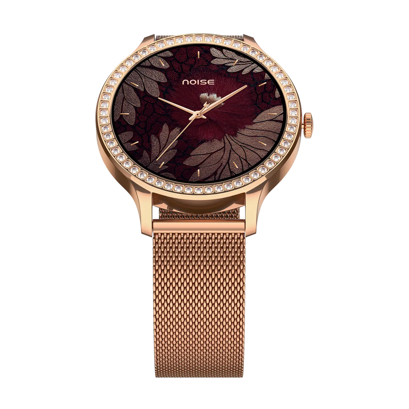 Noise Diva Araya Smartwatch for Women with AMOLED Display Iconic RoseGold