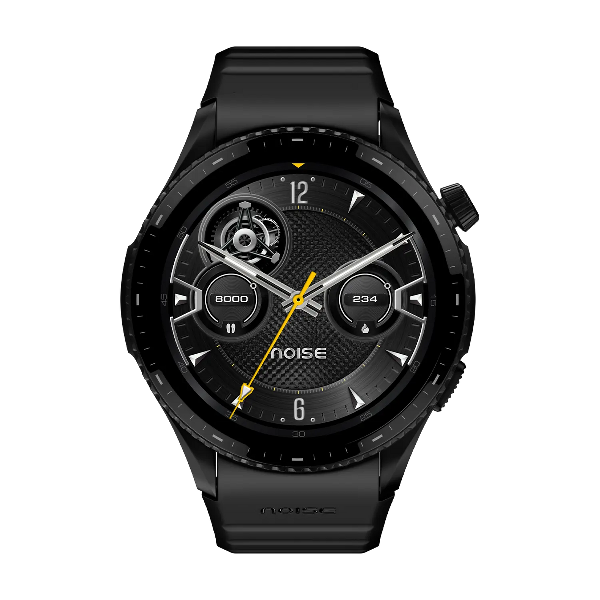 Noise Newly Launched Halo 3 Smart Watch with 1.43” AMOLED Display, 1000 NITS Brightness, Premium Metal Design, Powered by AI Pro, AI Transcription, Morning Briefs, 7-Day Battery (Rich Black)