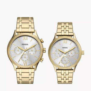 Fossil Fenmore Multifunction Gold-Tone Stainless Steel Watch Set BQ2899SET - KRISHNA WATCH COMPANY