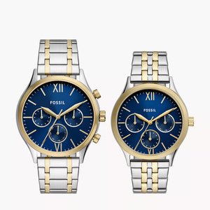 Fossil Fenmore Multifunction Two-Tone Stainless Steel Watch Set - BQ2900SET - KRISHNA WATCH COMPANY