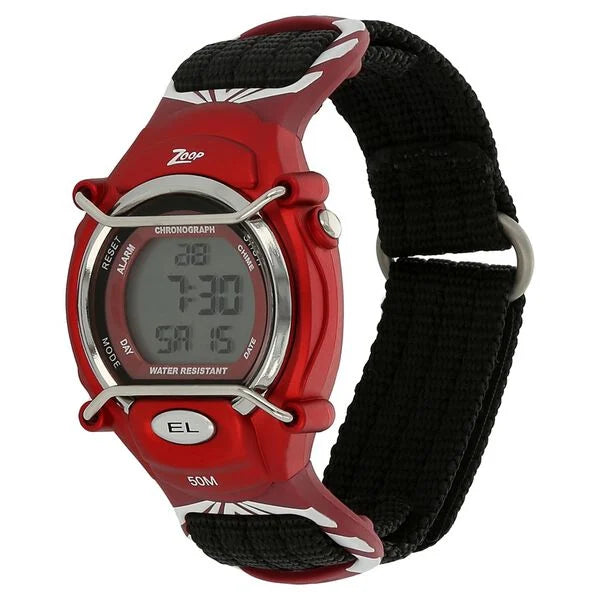 Zoop By Titan Digital Dial Nylon Strap Watch for Kids 3001pv03