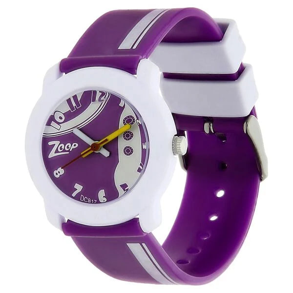 Zoop By Titan Quartz Analog Purple Dial Plastic Strap Watch for Kids 3025pp25