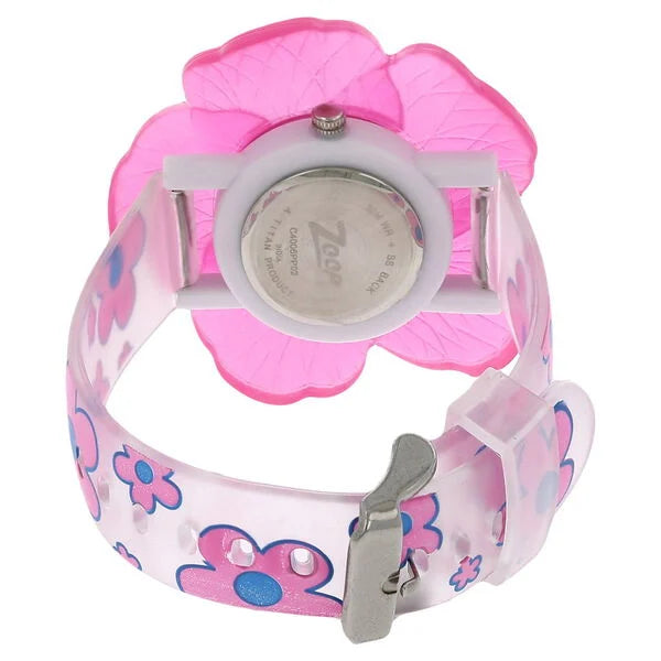 Zoop By Titan Quartz Analog Silver Dial PU Strap Watch for Kids 4006pp02