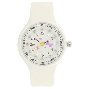 Zoop By Titan Quartz Analog White Dial PU Strap Watch for Kids - 4038PP02W - KRISHNA WATCH COMPANY