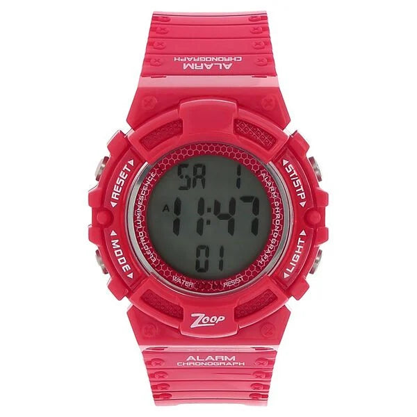 Zoop Digital Watch with Digital Dial & Red Strap for Boys Kids, from House of Titan nvc4040pp01