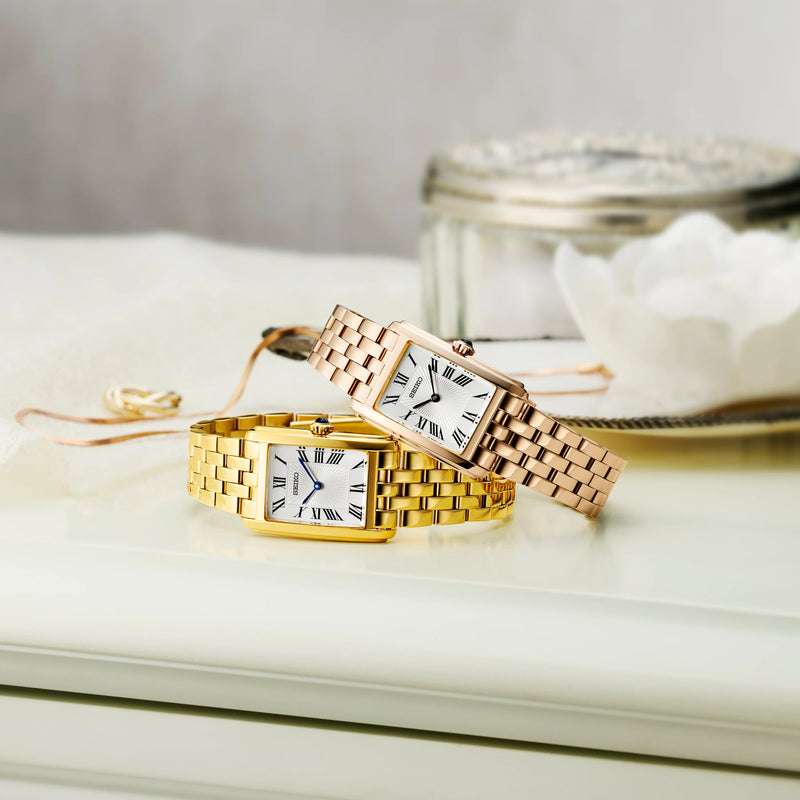 Seiko Ladies Dress Watch in Gold-tone with Roman Numeral Dial - HGG001P1