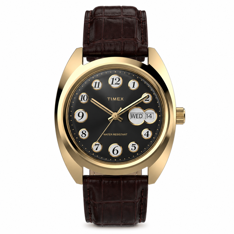 Timex 1976 Rotary Phone Dial Reissue 37mm Leather Strap Watch – TW2Y82100UJ