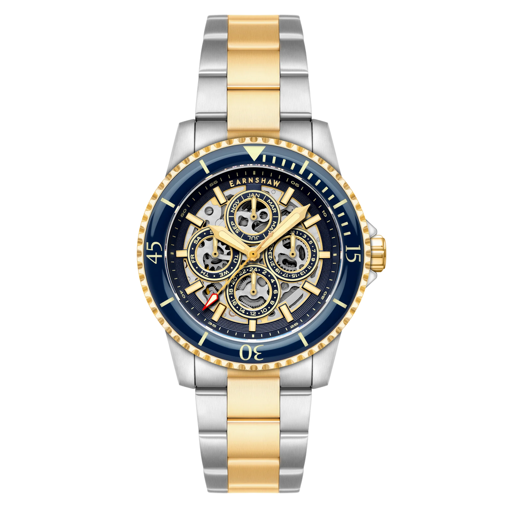 Earnshaw Admiral Duncan Triple Calendar Skeleton Automatic - ES-8320-44 - KRISHNA WATCH COMPANY