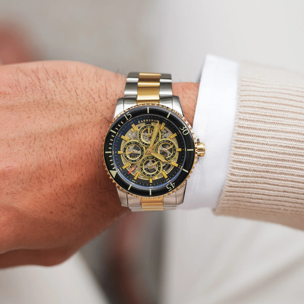 Earnshaw Admiral Duncan Triple Calendar Skeleton Automatic Watch ES-8320-55 - KRISHNA WATCH COMPANY