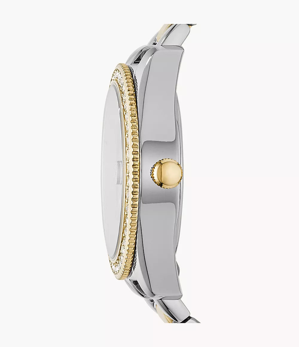 Scarlette Mini Three-Hand Date Two-Tone Stainless Steel Watch ES4319