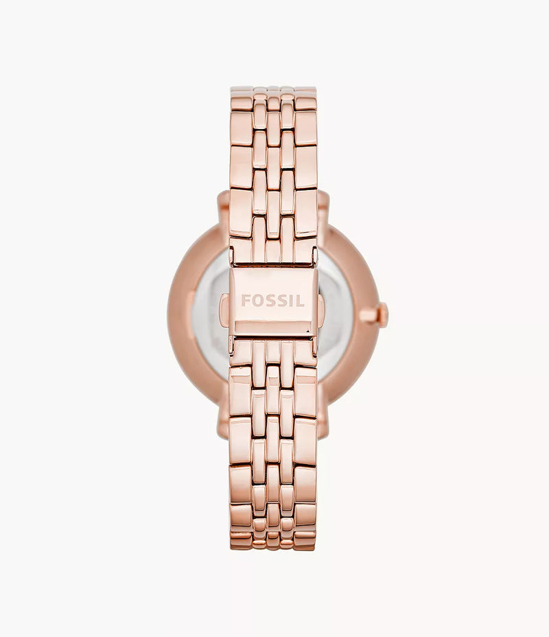 Jacqueline Three-Hand Date Rose Gold-Tone Stainless Steel Watch and Jewellery ES5252SET - KRISHNA WATCH COMPANY