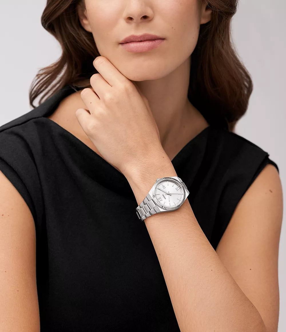 Scarlette Three-Hand Date Stainless Steel Watch - ES5300 - KRISHNA WATCH COMPANY