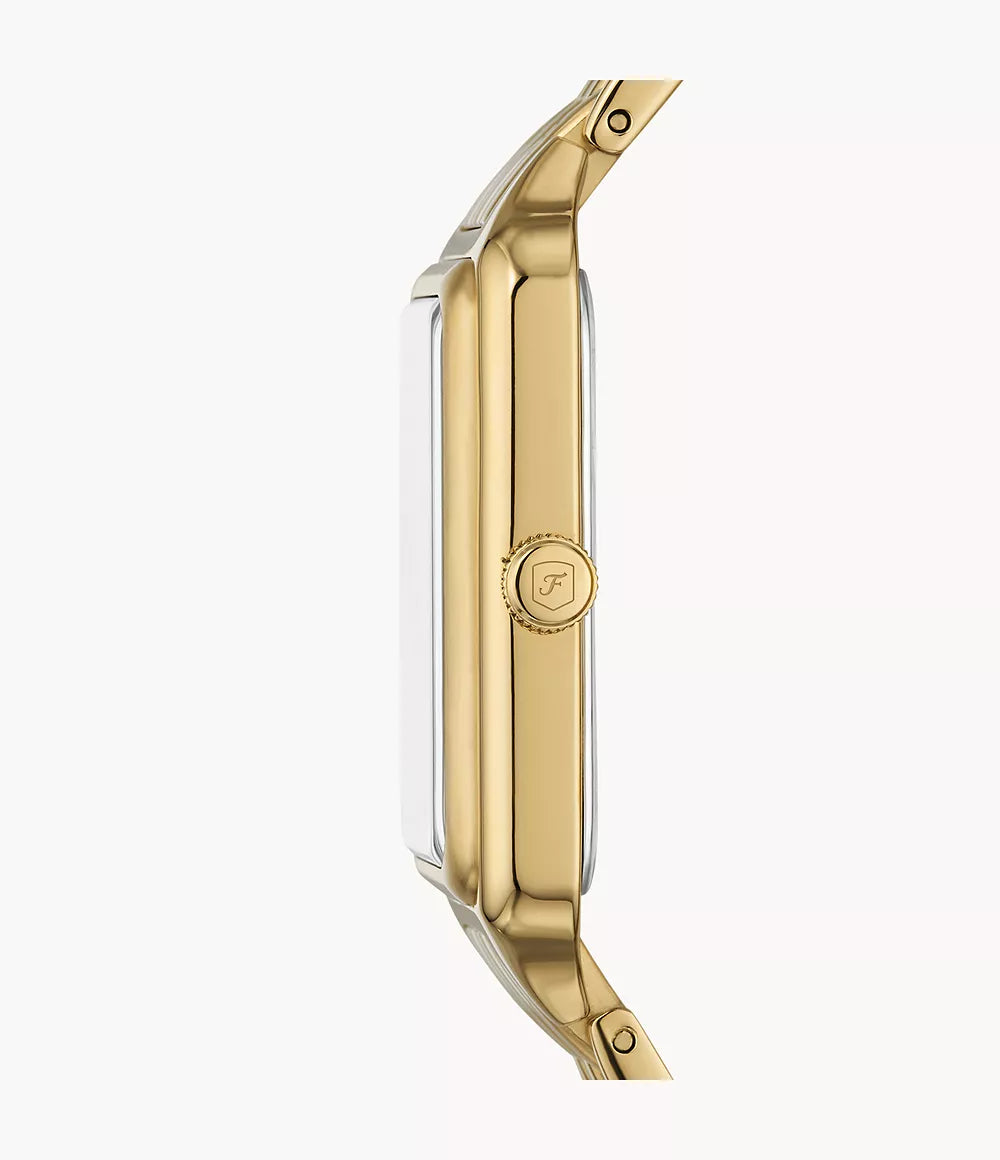 FOSSIL Raquel Three-Hand Date Gold-Tone Stainless Steel Watch  ES5304