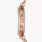 FOSSIL Carlie Three-Hand Rose Gold-Tone Stainless Steel Watch and Necklace Box ES5314SET