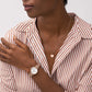 FOSSIL Carlie Three-Hand Rose Gold-Tone Stainless Steel Watch and Necklace Box ES5314SET