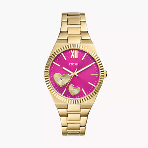 FOSSIL Scarlette Three-Hand Gold-Tone Stainless Steel Watch ES5325 - KRISHNA WATCH COMPANY