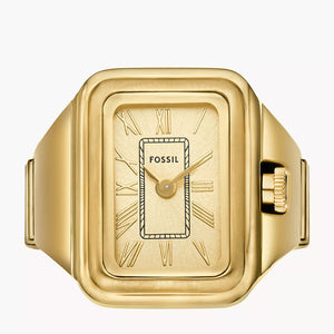 Raquel Watch Ring Two-Hand Gold-Tone Stainless Steel ES5343 - KRISHNA WATCH COMPANY