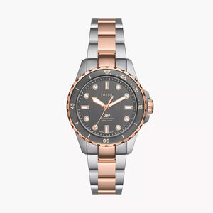 Fossil Blue Dive Three-Hand Two-Tone Stainless Steel Watch ES5348 - KRISHNA WATCH COMPANY