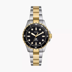 Fossil Blue Dive Three-Hand Two-Tone Stainless Steel Watch ES5349 - KRISHNA WATCH COMPANY
