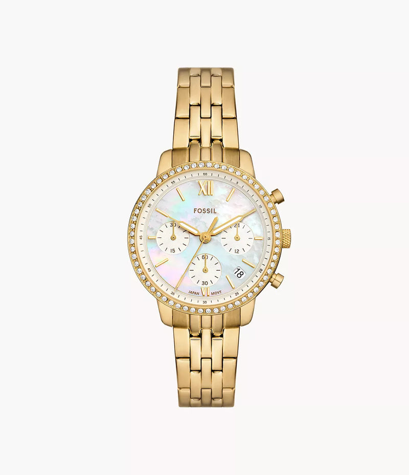 FOSSIL Neutra Chronograph Gold-Tone Stainless Steel Watch ES5358 - KRISHNA WATCH COMPANY