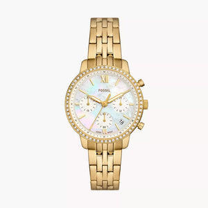 FOSSIL Neutra Chronograph Gold-Tone Stainless Steel Watch ES5358 - KRISHNA WATCH COMPANY