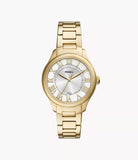 Fossil Gilmore Three-Hand Date Gold-Tone Stainless Steel Watch - ES5395 - KRISHNA WATCH COMPANY
